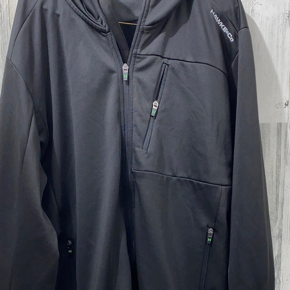 0804 Men's Hawke & Co Black Softshell Jacket - Picture 3 of 4